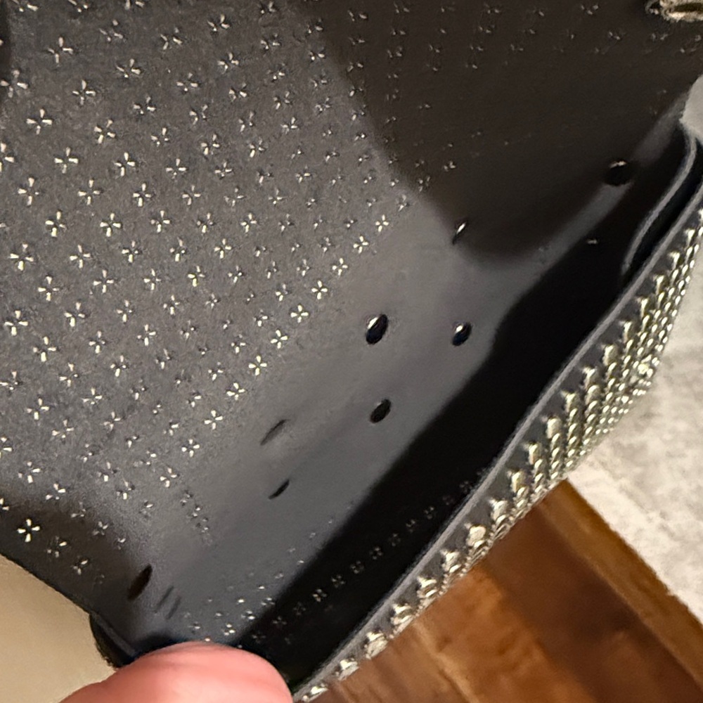 Black and Silver embellished belt bag - Picture 4 of 5